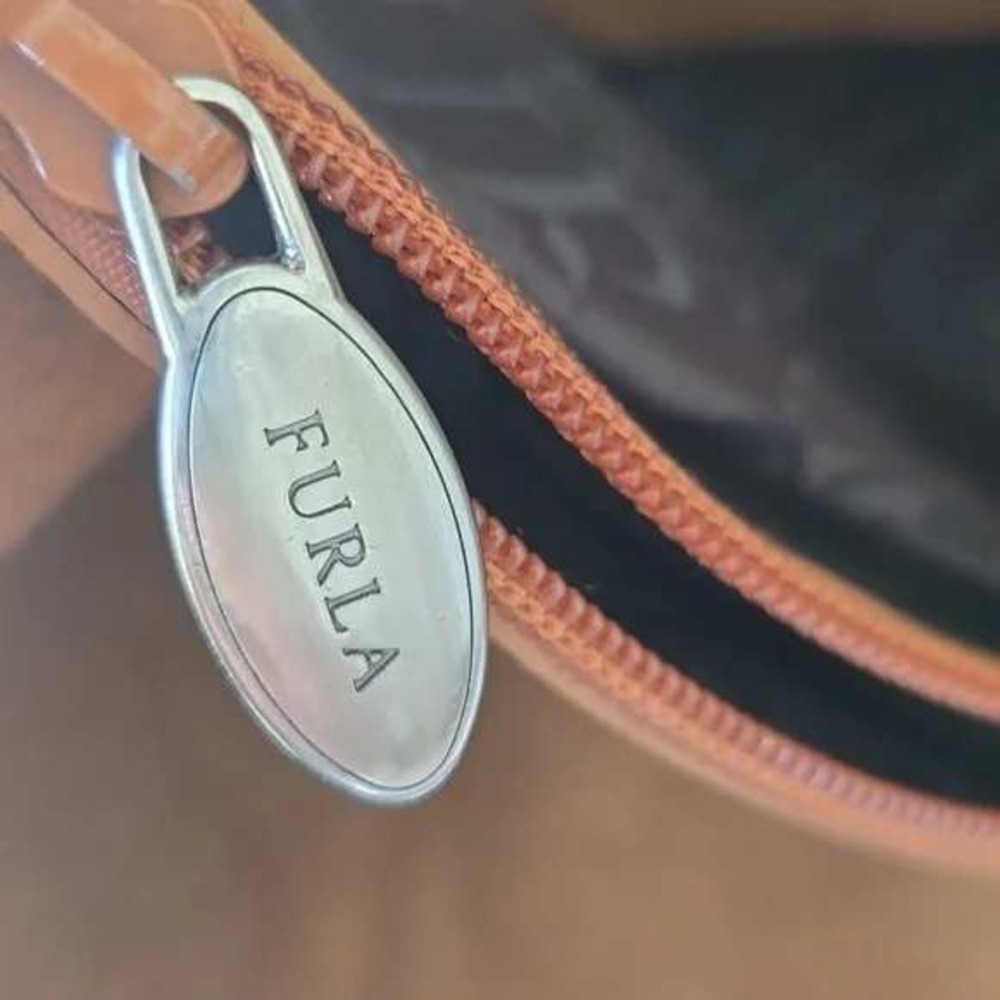 Furla Orange Leather‎ Tote Handbag - Picture 3 of 8